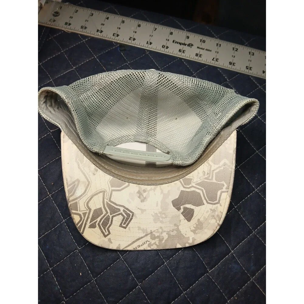 Bass Pro Shops Men’s Gray White CAMO Strapback  Trucker Cap Hat